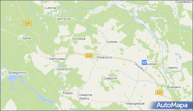 mapa Motarzyno, Motarzyno na mapie Targeo