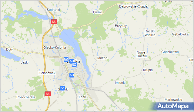 mapa Możne, Możne na mapie Targeo