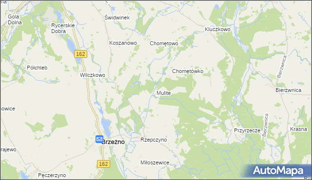 mapa Mulite, Mulite na mapie Targeo