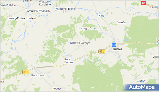 mapa Niemyje Nowe, Niemyje Nowe na mapie Targeo