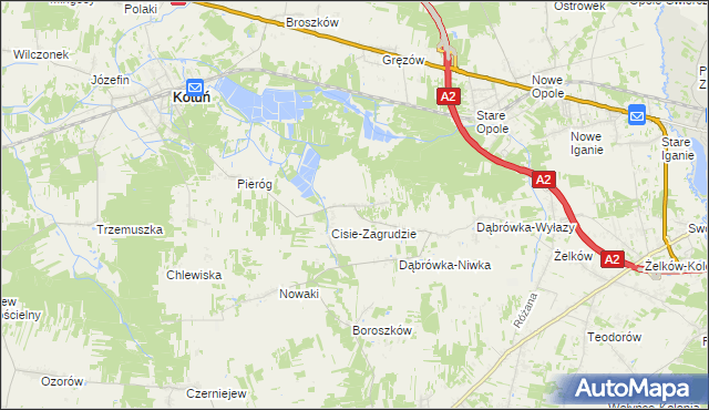 mapa Nowa Dąbrówka, Nowa Dąbrówka na mapie Targeo