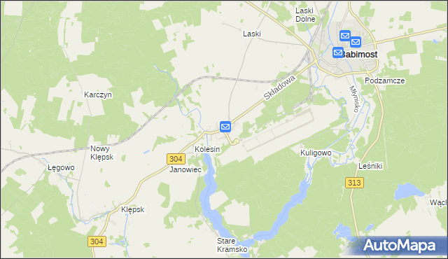 mapa Nowe Kramsko, Nowe Kramsko na mapie Targeo