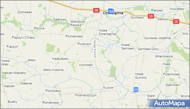 mapa Nowe Kucice, Nowe Kucice na mapie Targeo