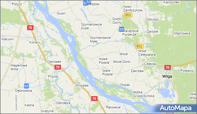 mapa Nowe Podole, Nowe Podole na mapie Targeo
