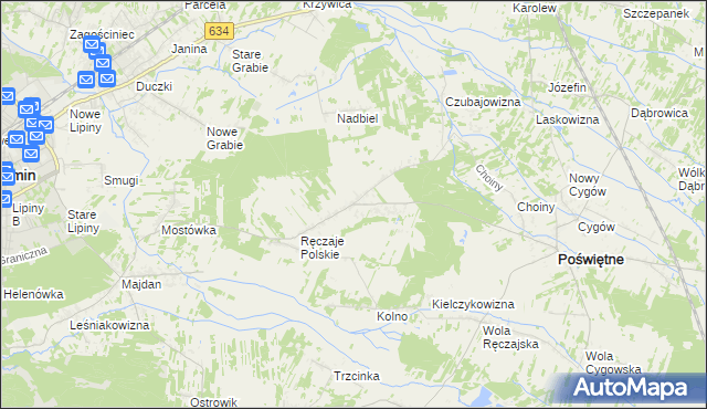 mapa Nowe Ręczaje, Nowe Ręczaje na mapie Targeo