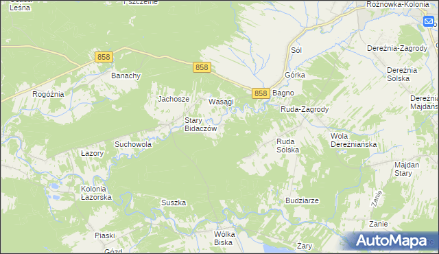 mapa Nowy Bidaczów, Nowy Bidaczów na mapie Targeo