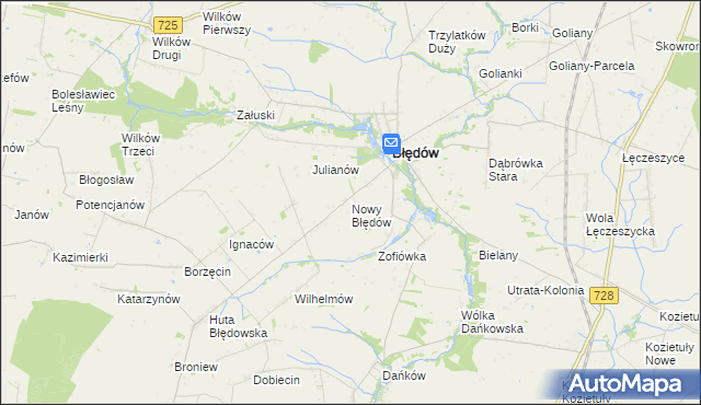 mapa Nowy Błędów, Nowy Błędów na mapie Targeo