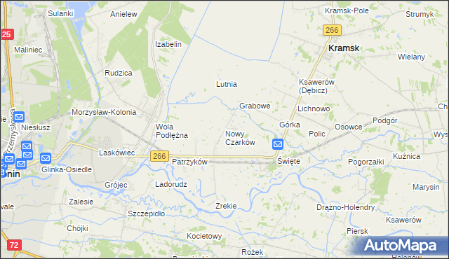 mapa Nowy Czarków, Nowy Czarków na mapie Targeo