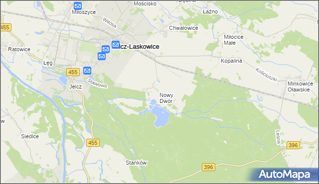 mapa Nowy Dwór gmina Jelcz-Laskowice, Nowy Dwór gmina Jelcz-Laskowice na mapie Targeo