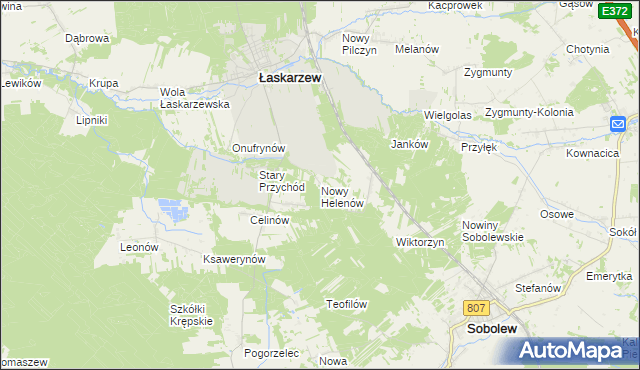 mapa Nowy Helenów, Nowy Helenów na mapie Targeo