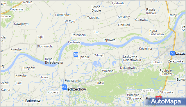 mapa Odmęt gmina Mędrzechów, Odmęt gmina Mędrzechów na mapie Targeo