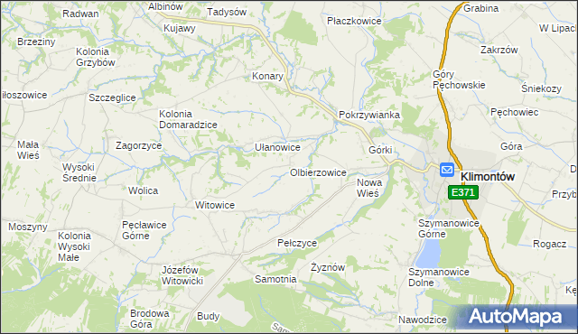 mapa Olbierzowice, Olbierzowice na mapie Targeo