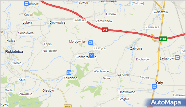 mapa Olszynka gmina Orły, Olszynka gmina Orły na mapie Targeo