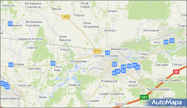 mapa Orchów, Orchów na mapie Targeo