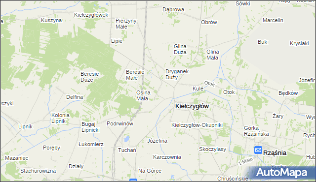 mapa Osina Duża, Osina Duża na mapie Targeo