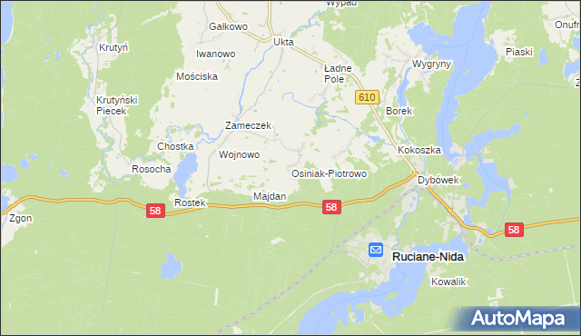 mapa Osiniak-Piotrowo, Osiniak-Piotrowo na mapie Targeo