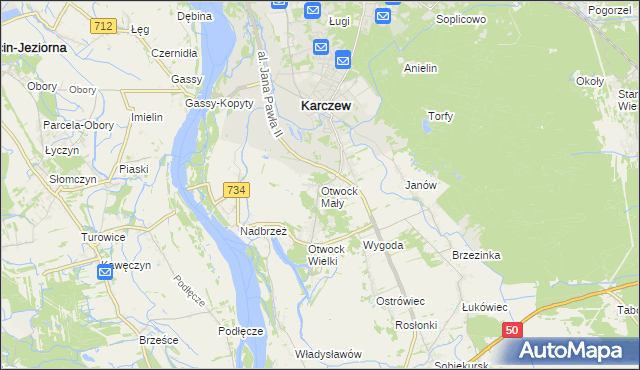 mapa Otwock Mały, Otwock Mały na mapie Targeo