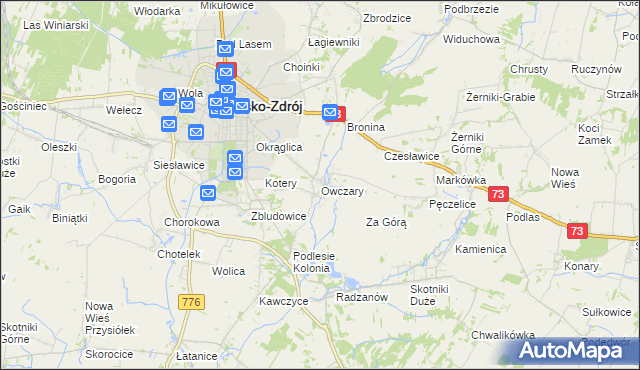 mapa Owczary gmina Busko-Zdrój, Owczary gmina Busko-Zdrój na mapie Targeo