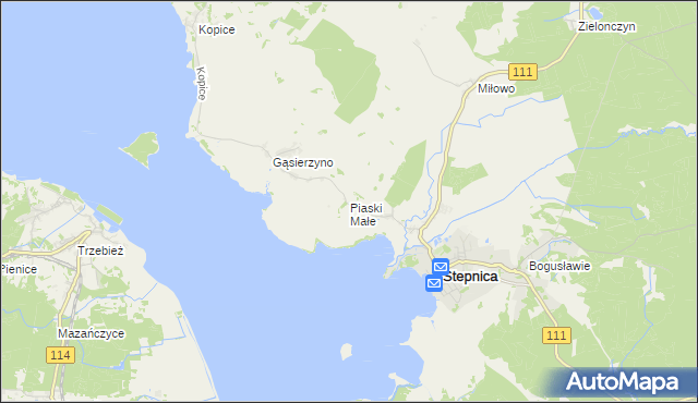 mapa Piaski Małe, Piaski Małe na mapie Targeo