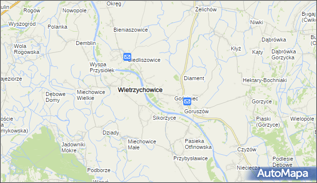 mapa Pierszyce, Pierszyce na mapie Targeo