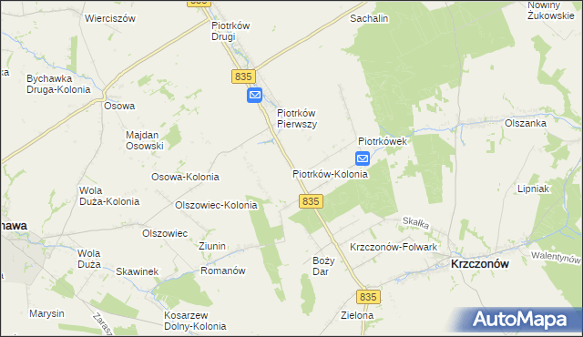 mapa Piotrków-Kolonia, Piotrków-Kolonia na mapie Targeo