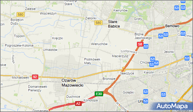 mapa Piotrkówek Duży, Piotrkówek Duży na mapie Targeo