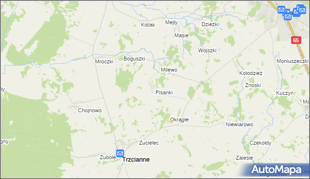 mapa Pisanki, Pisanki na mapie Targeo