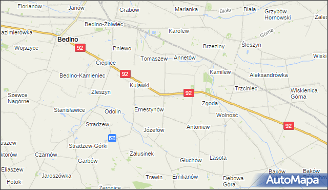 mapa Plecka Dąbrowa, Plecka Dąbrowa na mapie Targeo