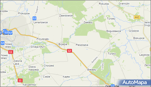 mapa Pleszówka, Pleszówka na mapie Targeo