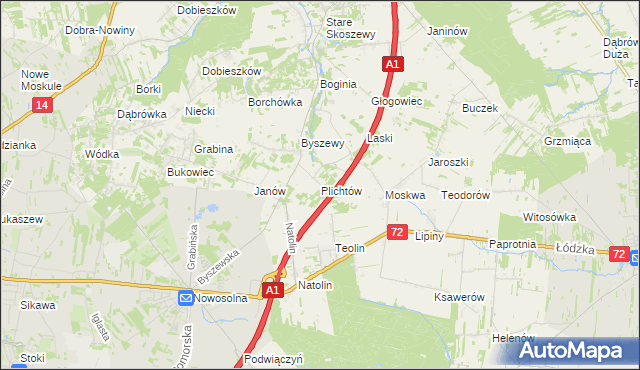 mapa Plichtów, Plichtów na mapie Targeo