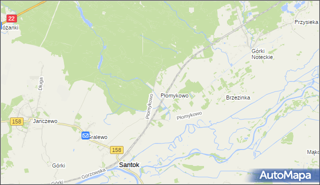 mapa Płomykowo, Płomykowo na mapie Targeo