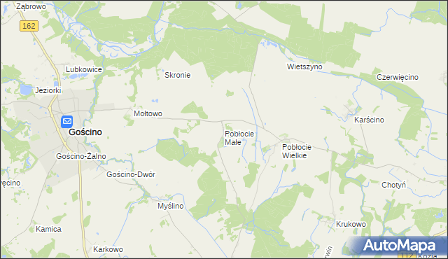 mapa Pobłocie Małe, Pobłocie Małe na mapie Targeo