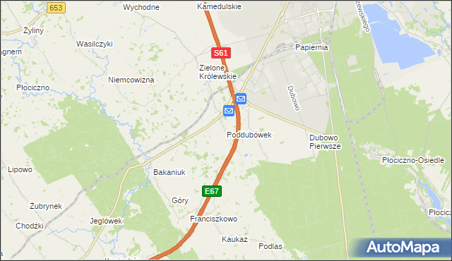 mapa Poddubówek, Poddubówek na mapie Targeo