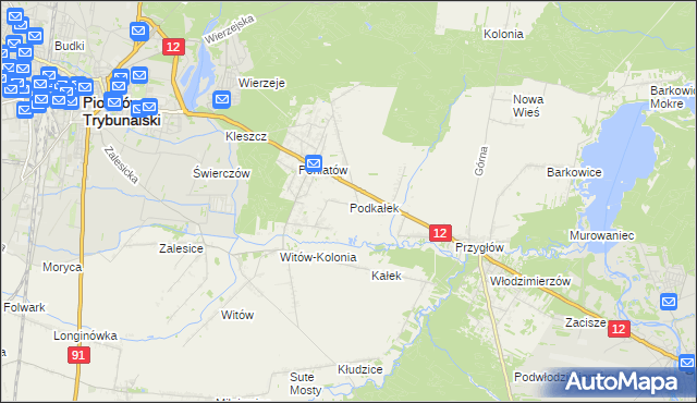 mapa Podkałek, Podkałek na mapie Targeo