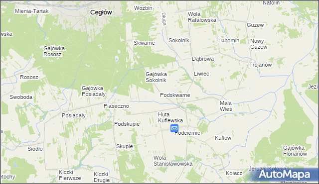 mapa Podskwarne, Podskwarne na mapie Targeo