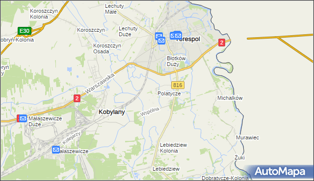 mapa Polatycze, Polatycze na mapie Targeo