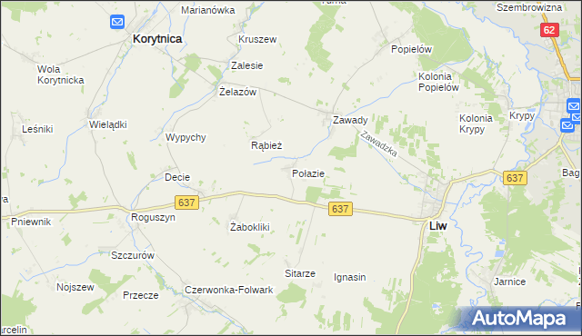 mapa Połazie, Połazie na mapie Targeo