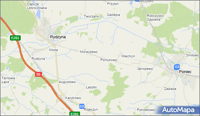 mapa Pomykowo, Pomykowo na mapie Targeo