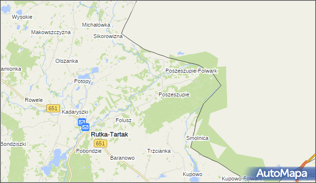 mapa Poszeszupie, Poszeszupie na mapie Targeo