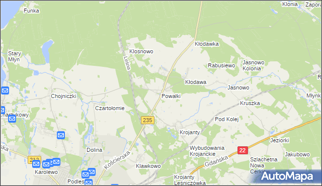 mapa Powałki, Powałki na mapie Targeo