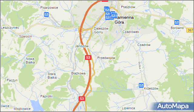 mapa Przedwojów, Przedwojów na mapie Targeo