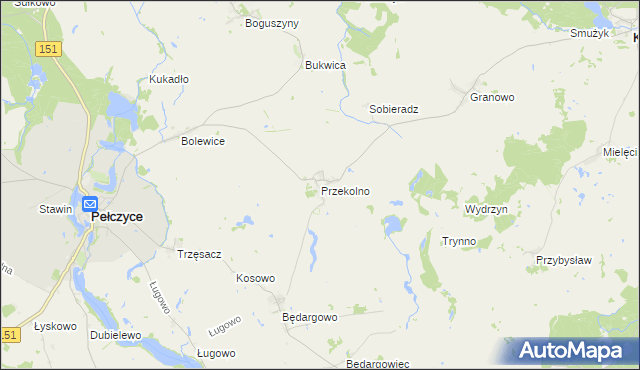 mapa Przekolno, Przekolno na mapie Targeo