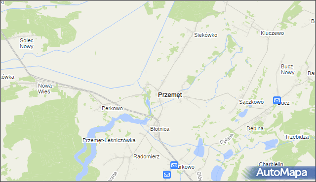 mapa Przemęt, Przemęt na mapie Targeo