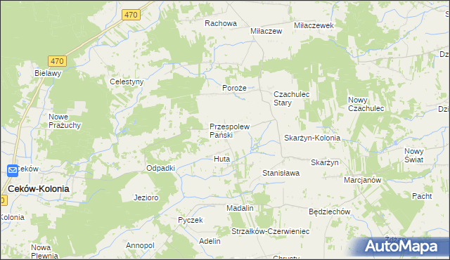 mapa Przespolew Kościelny, Przespolew Kościelny na mapie Targeo