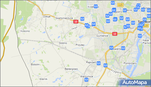 mapa Przylep, Przylep na mapie Targeo