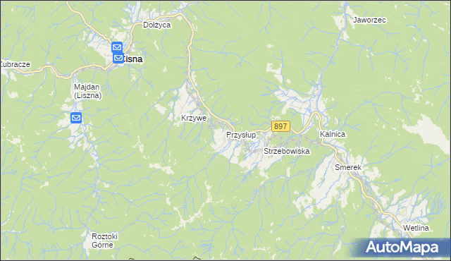 mapa Przysłup, Przysłup na mapie Targeo