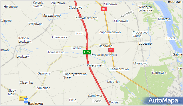 mapa Przywieczerzynek, Przywieczerzynek na mapie Targeo