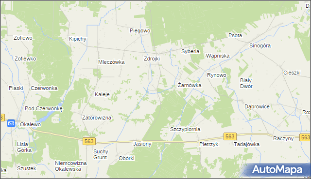 mapa Purzyce, Purzyce na mapie Targeo