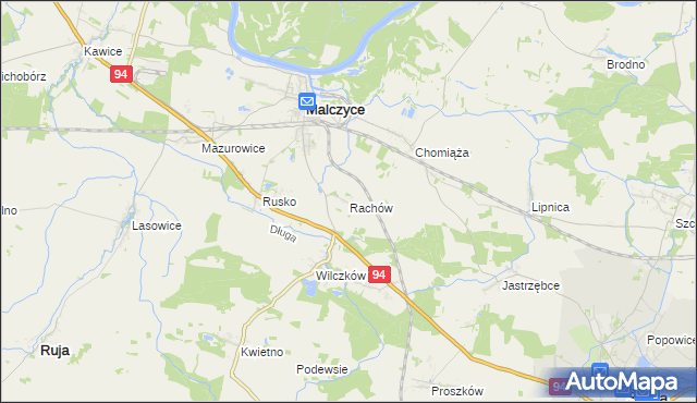 mapa Rachów, Rachów na mapie Targeo