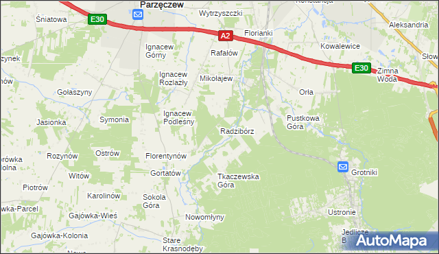 mapa Radzibórz, Radzibórz na mapie Targeo